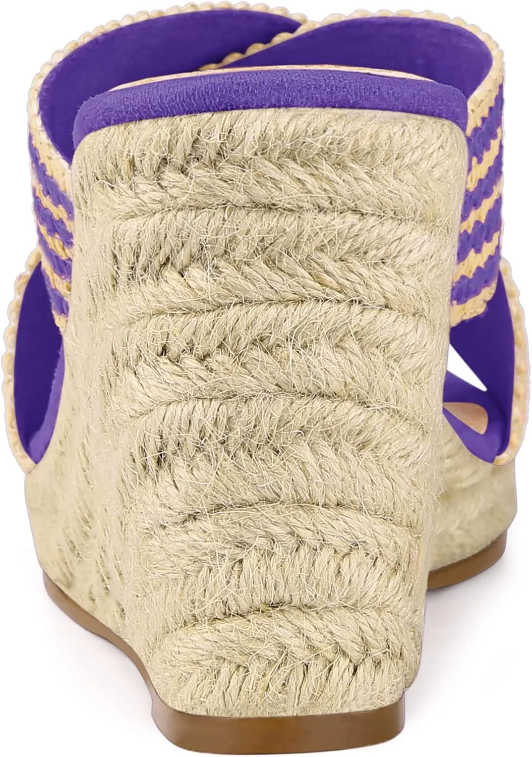 Allegra K Women's Espadrilles Wedges Slide Wedge Sandals