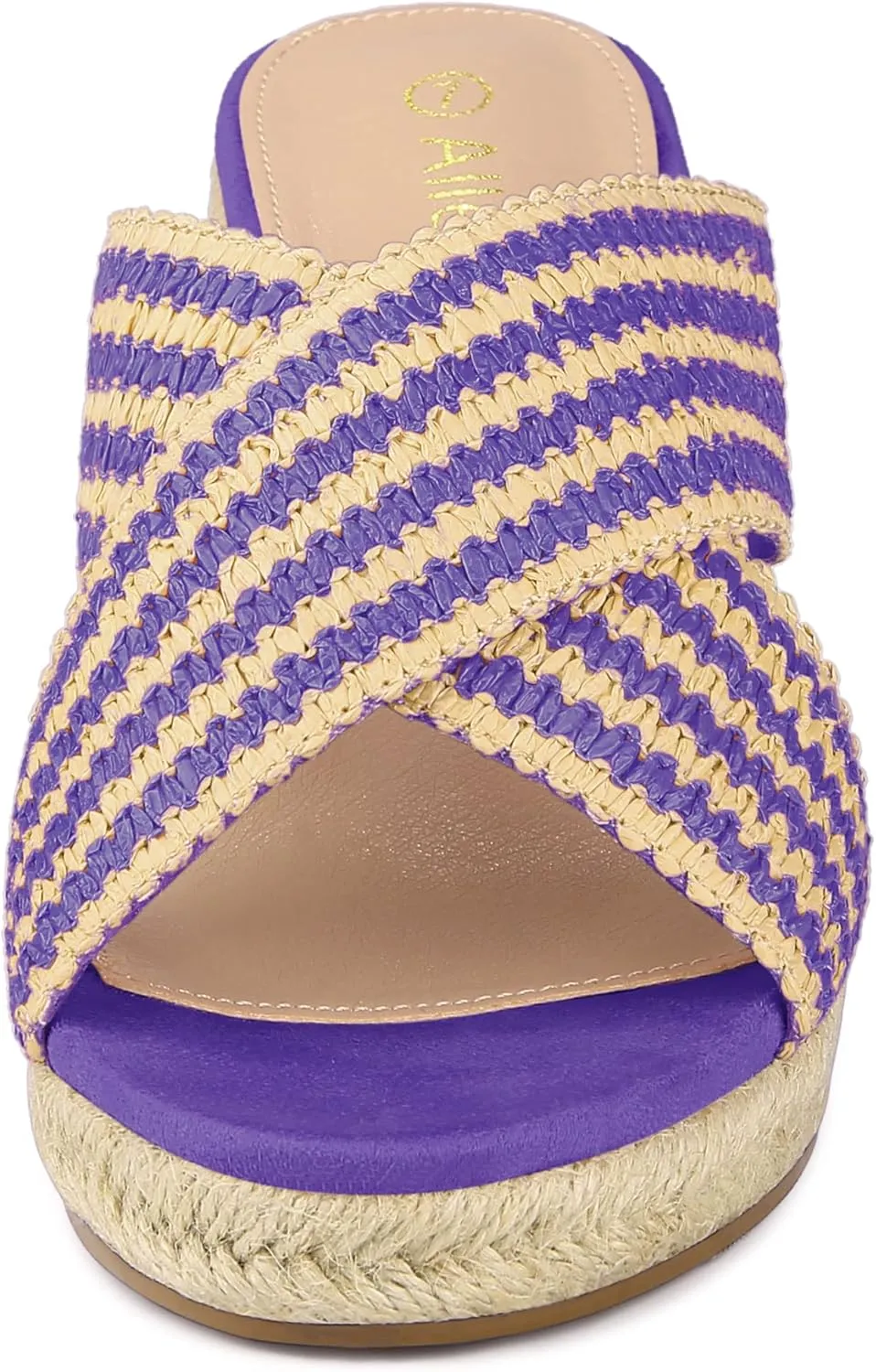 Allegra K Women's Espadrilles Wedges Slide Wedge Sandals