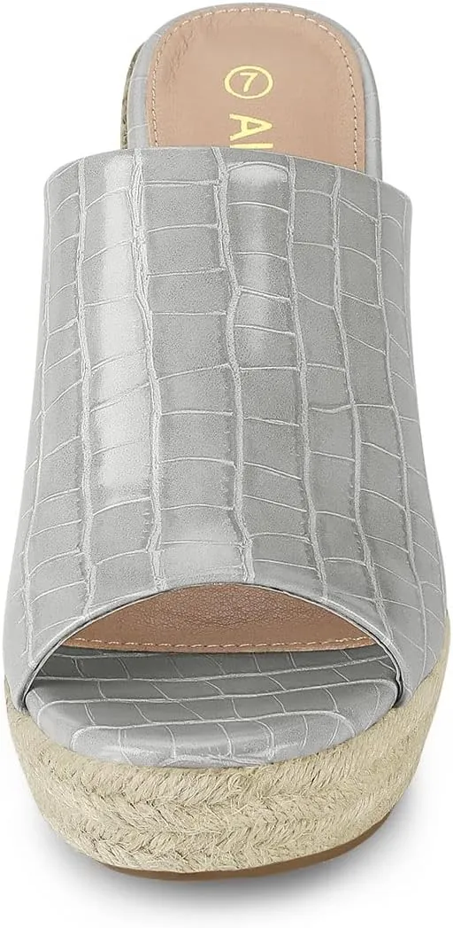 Allegra K Women's Espadrilles Wedges Wedge Sandals