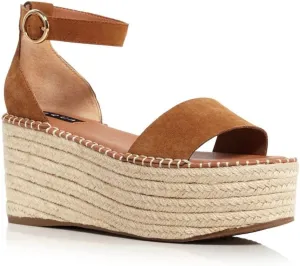 Aqua Womens Ria Suede Ankle Espadrilles