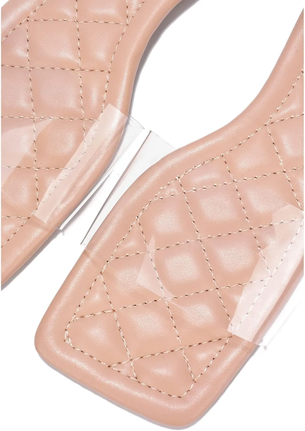 Cape Robbin Women's Transparent Slide Sandals - Slip-On Mule Shoes (Keko)