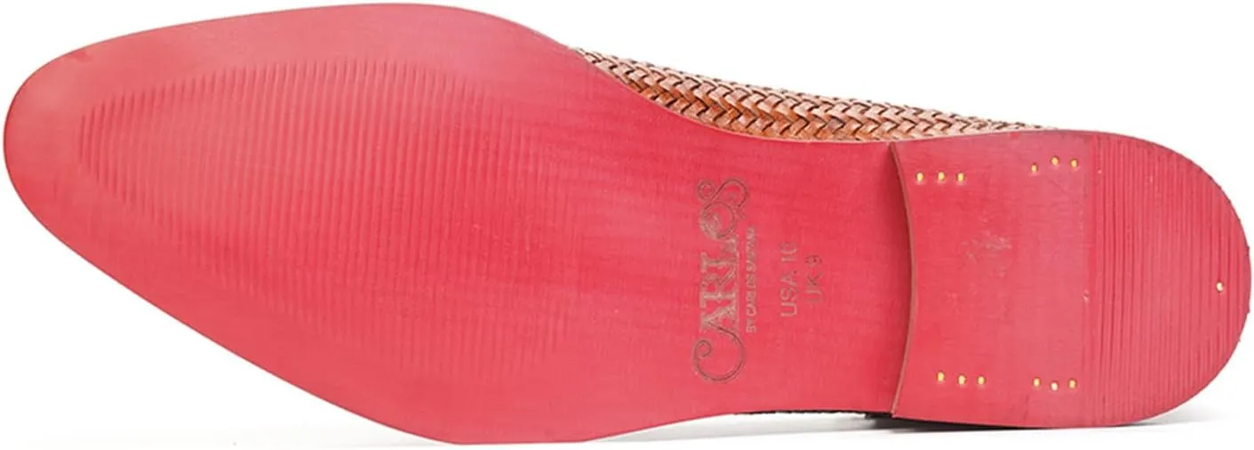 Carlos Santana Gibson Weave Loafer for Men | Calfskin Leather Upper | Ortholite® Footbed & Lightweight Rubber Outsole