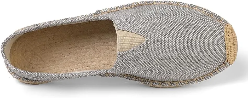 Closed Toe Canvas Slip on Flat Espadrilles Loafers for Men and Women