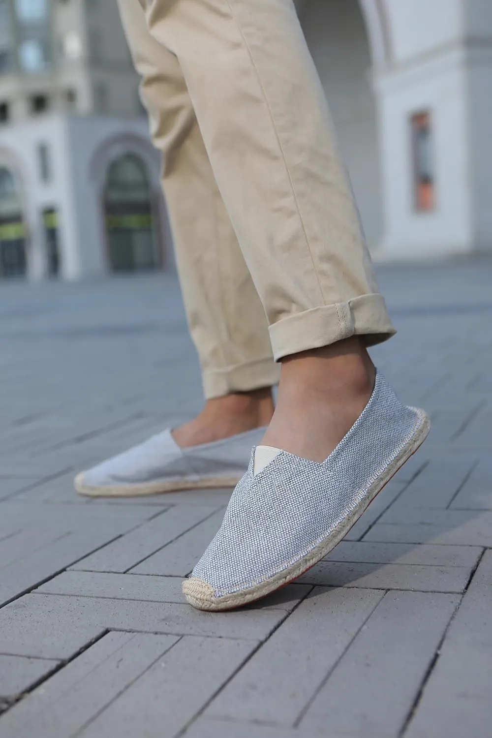 Closed Toe Canvas Slip on Flat Espadrilles Loafers for Men and Women