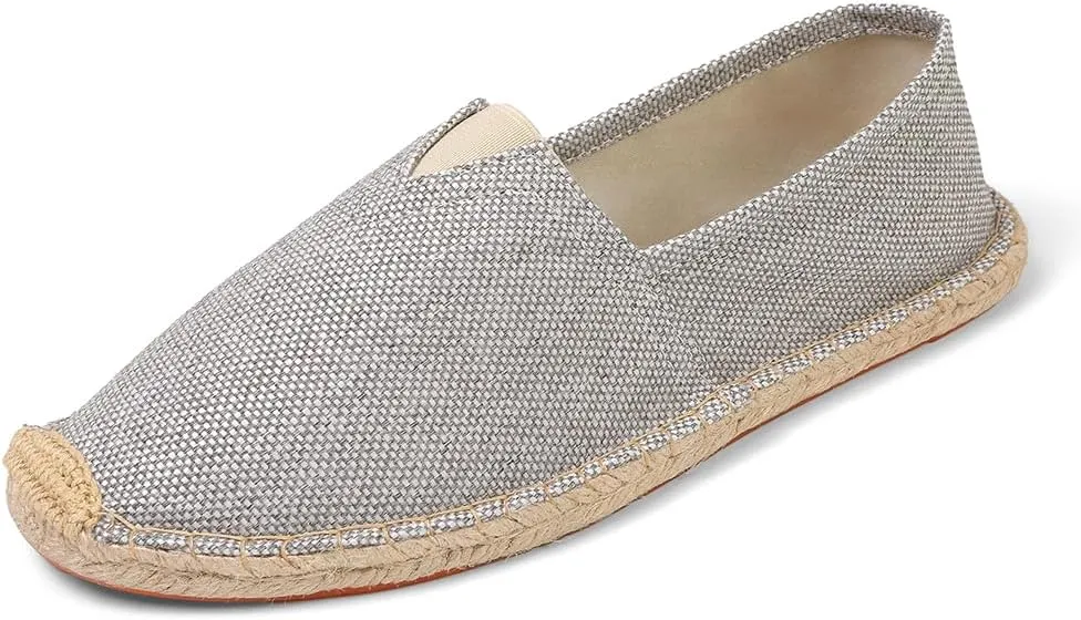 Closed Toe Canvas Slip on Flat Espadrilles Loafers for Men and Women