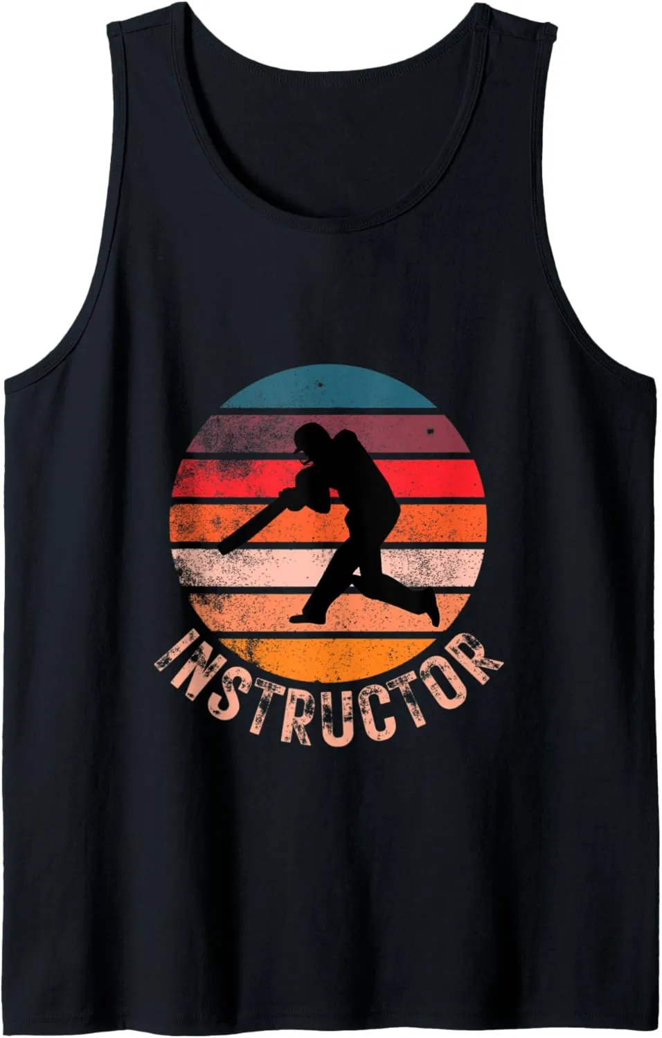 Cricket Instructor Vintage Retro Style Personal Trainer Tank Top