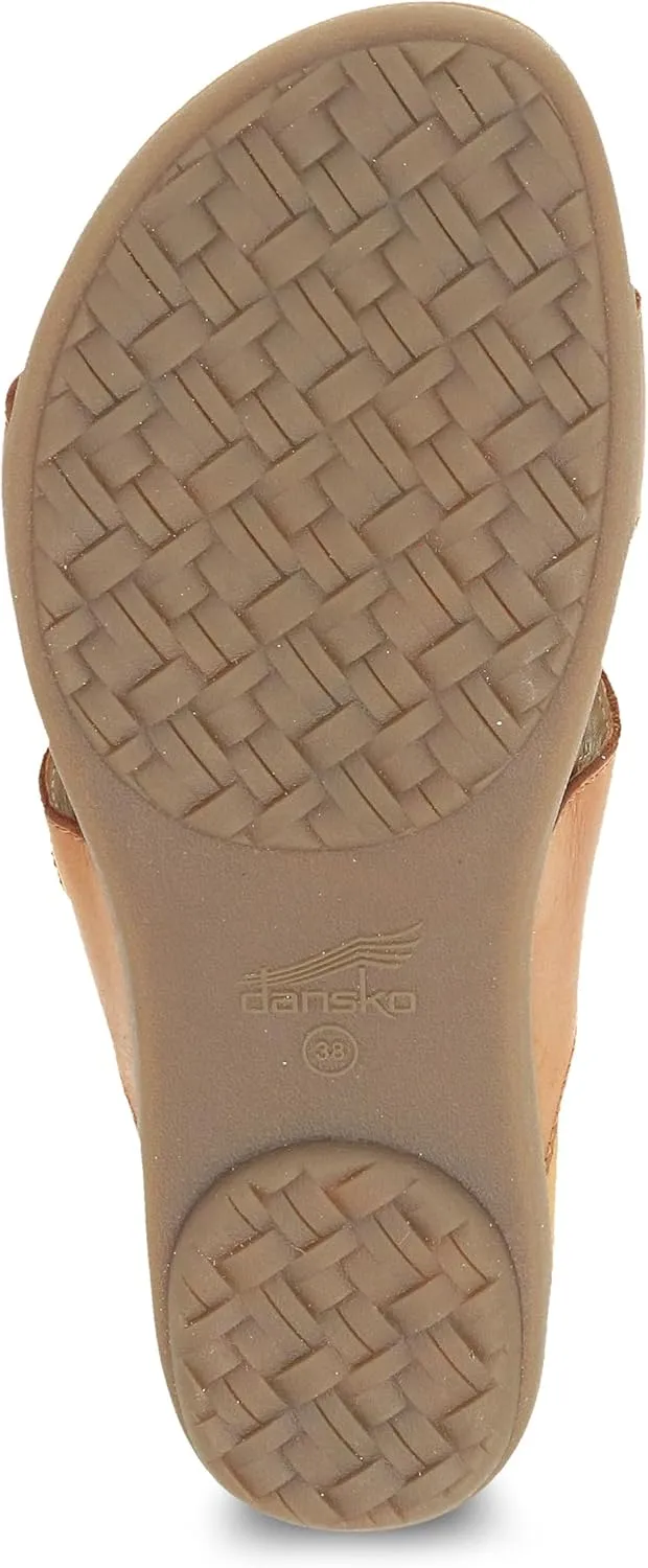 Dansko Justine Adjustable Sandal for Women - Leather Linings and Uppers for All-Day Comfort - Dual-Density EVA Footbed and Lightweight Rubber Outsole for Long-Lasting Wear