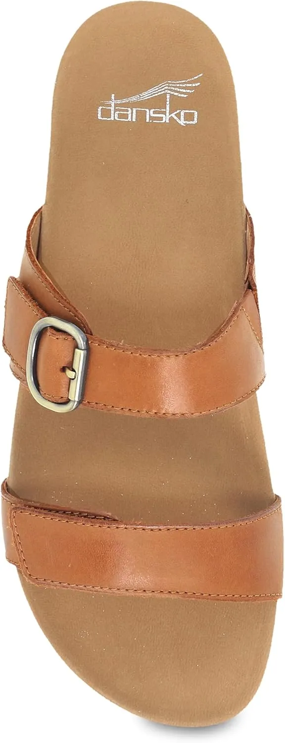 Dansko Justine Adjustable Sandal for Women - Leather Linings and Uppers for All-Day Comfort - Dual-Density EVA Footbed and Lightweight Rubber Outsole for Long-Lasting Wear