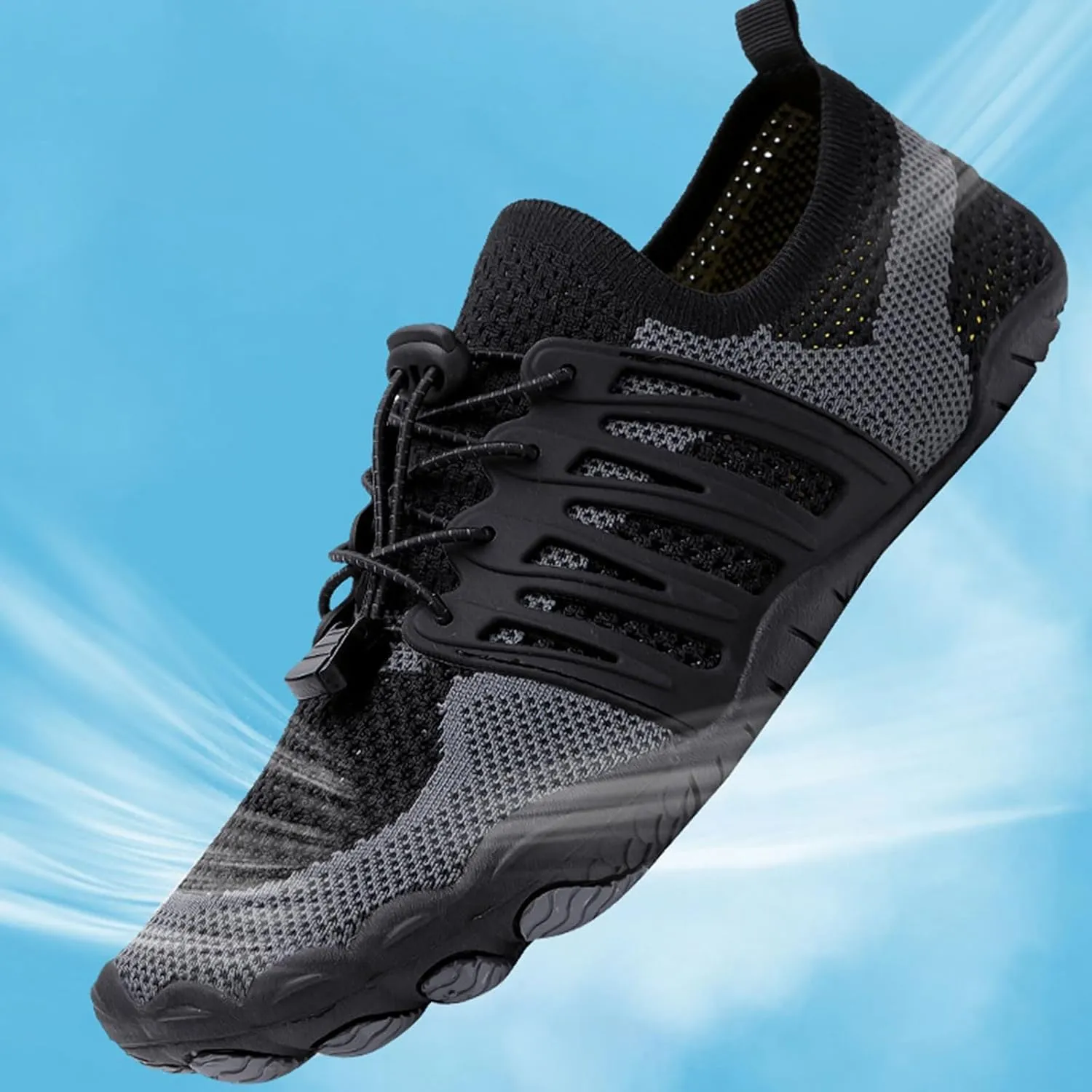 DHAEY Weight Lifting Shoes Unisex Rubber Non Slip Wear Resistance Wide Toe Barefoot Squat Shoes Lace-Up Low Gang Fitness Cross-Trainer Shoes (Color : Army Green, Size : 10 Women/8.5 Men)