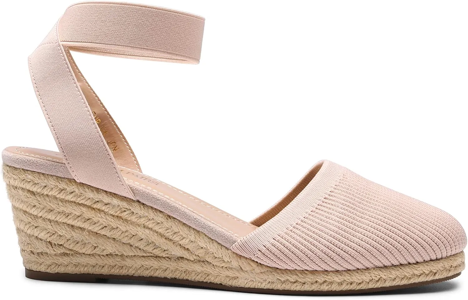 DREAM PAIRS Women's Elastic Ankle Strap Espadrilles Wedge Sandals