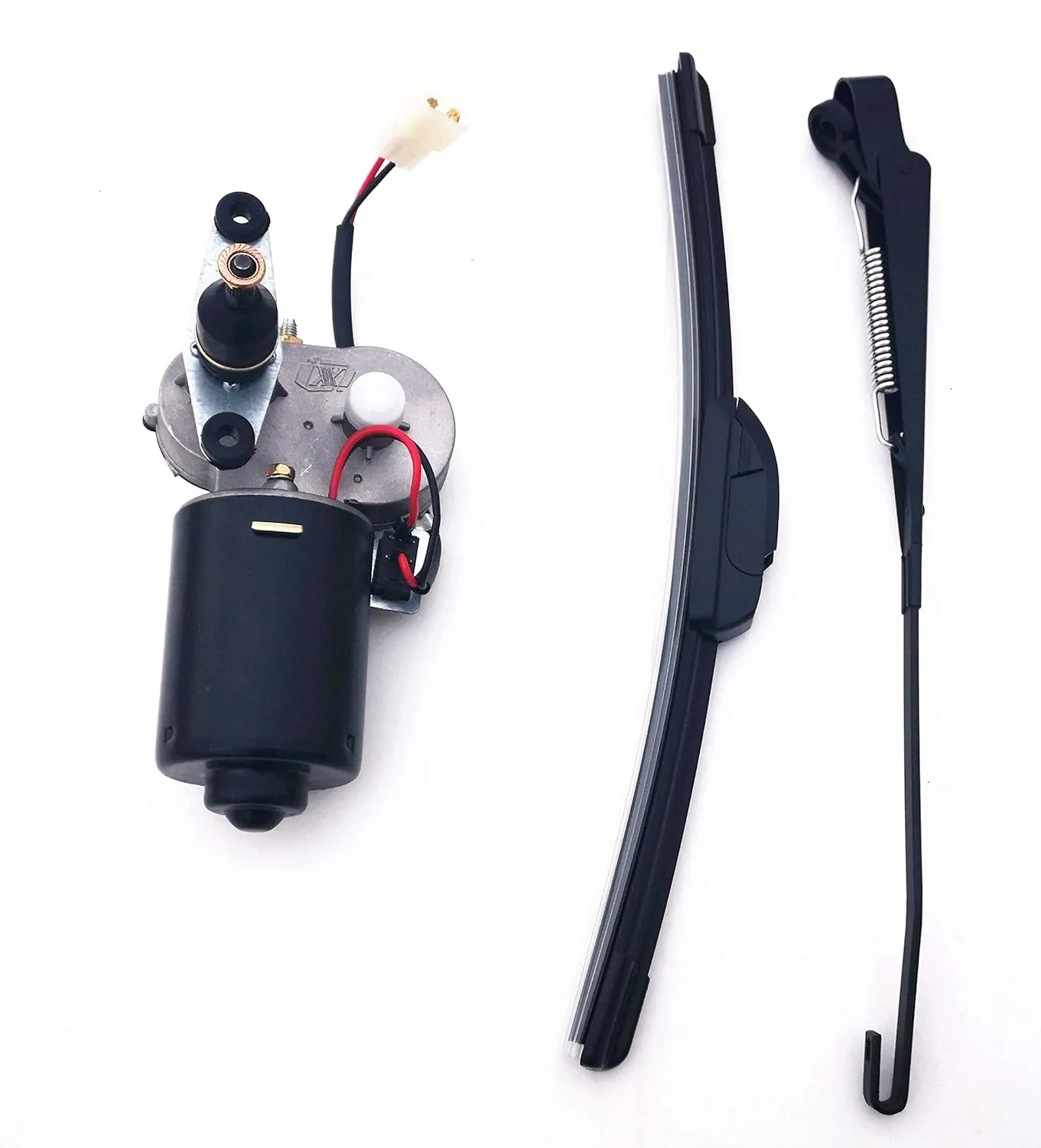 Electric UTV Windshield Wiper Motor Kit,Fits UTV Windshield Kawasaki Mule TERYX Polaris Ranger RZR KUBOTA RTV Hard Coated Polycarbonate,12V Motor W/ 90 Degree Wipe Sweep