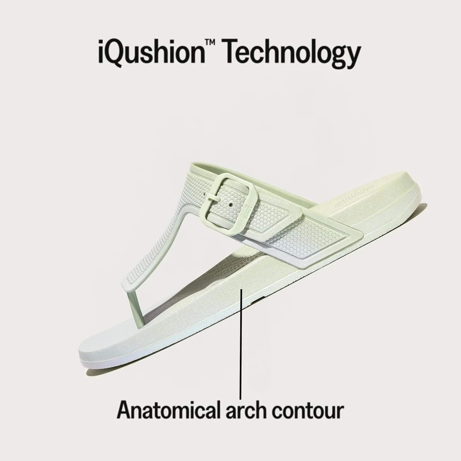 FitFlop Women's Iqushion Iridescent Adjustable Buckle Flip-Flops Wedge Sandal