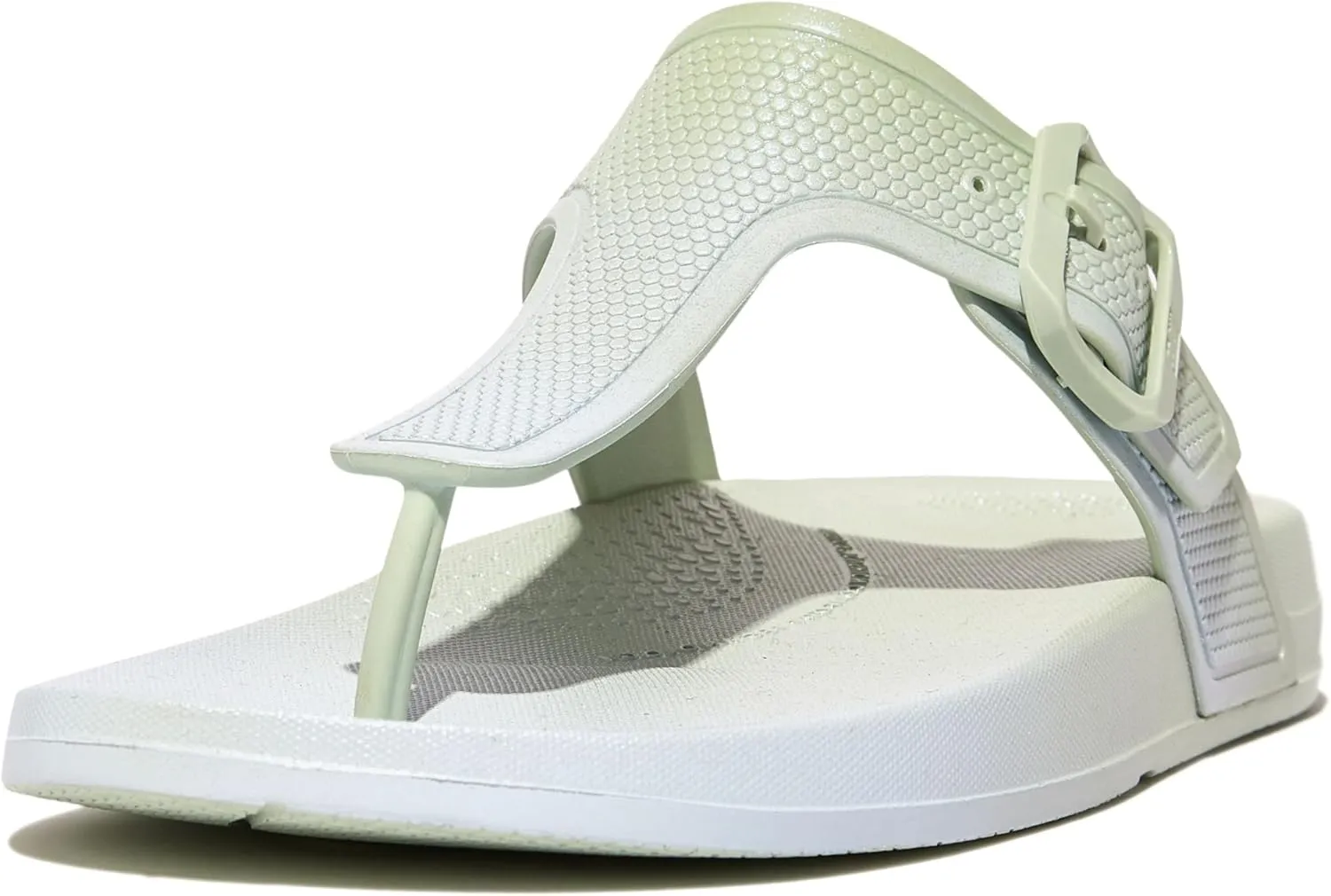 FitFlop Women's Iqushion Iridescent Adjustable Buckle Flip-Flops Wedge Sandal