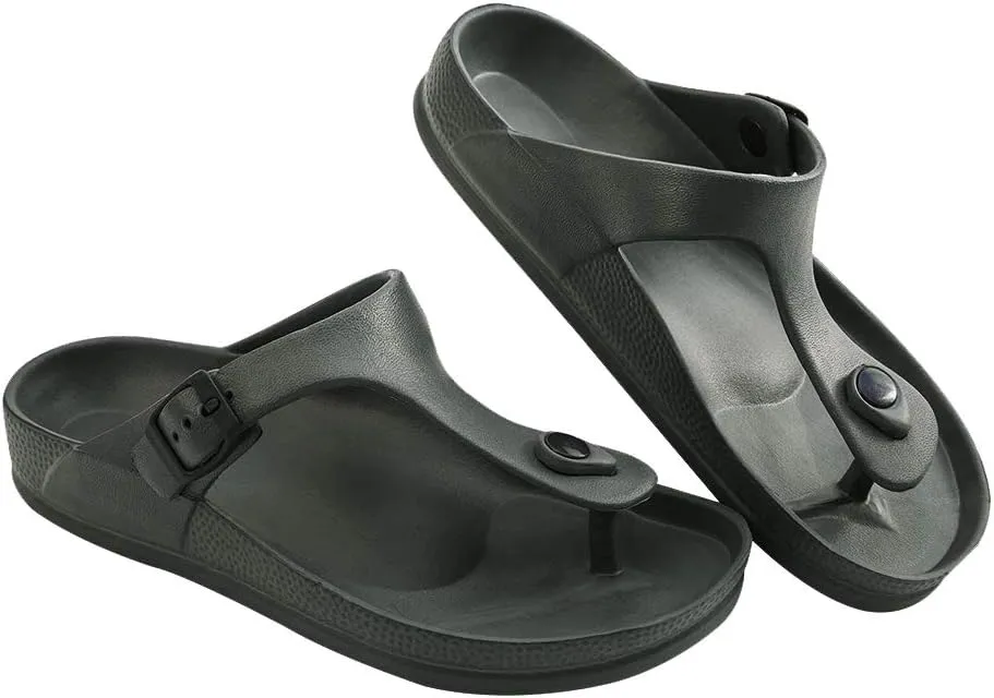FUNKYMONKEY EVA Flip Flops Waterproof Adjustable Thong Sandals for Mens and Womens