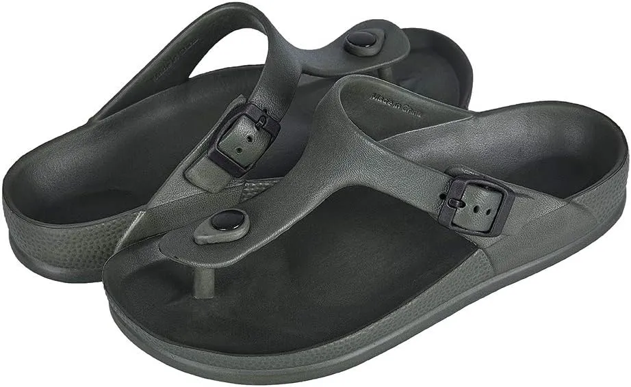 FUNKYMONKEY EVA Flip Flops Waterproof Adjustable Thong Sandals for Mens and Womens