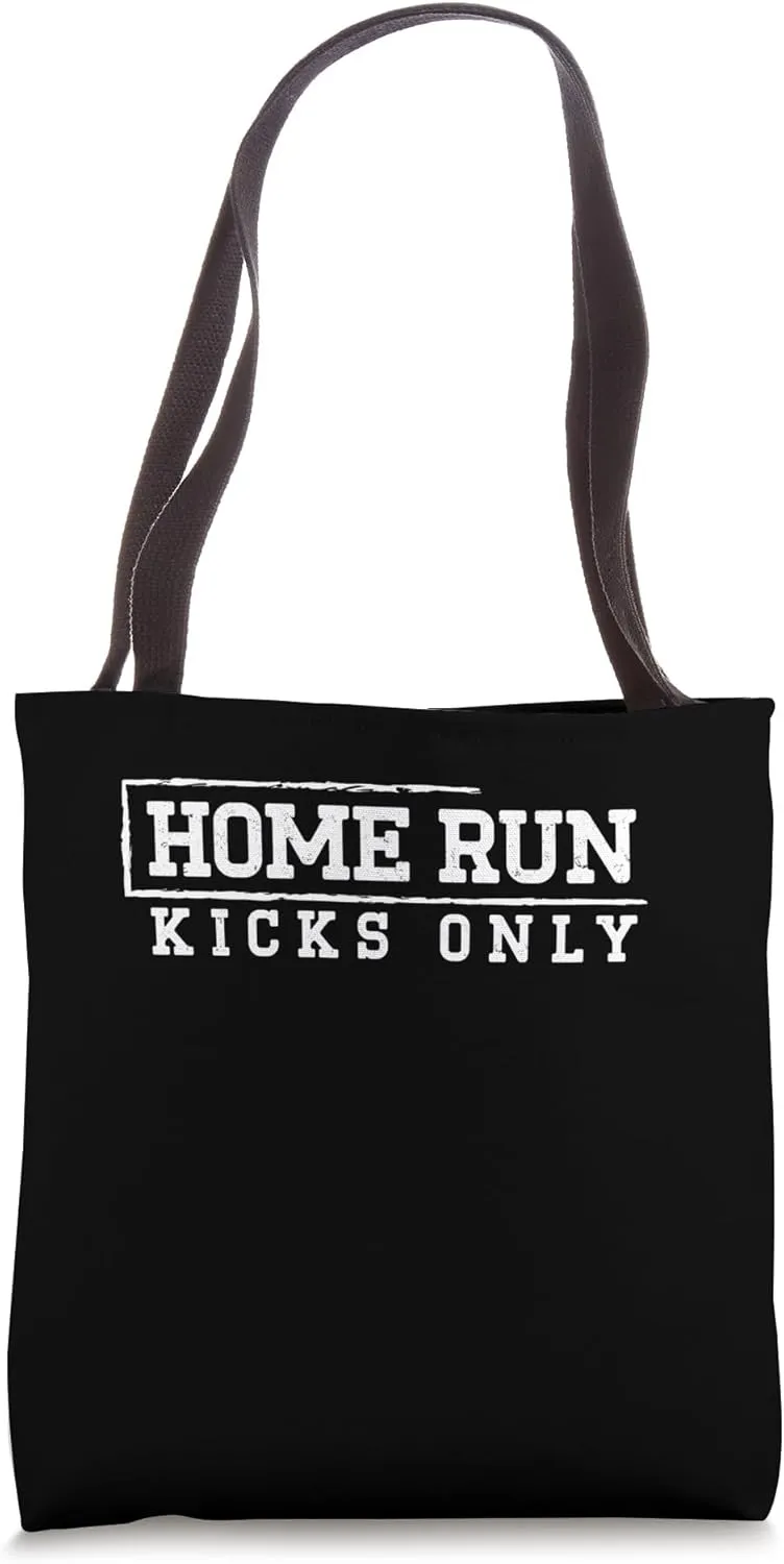 Home Run Kicks Only Kickball Player Team Tote Bag