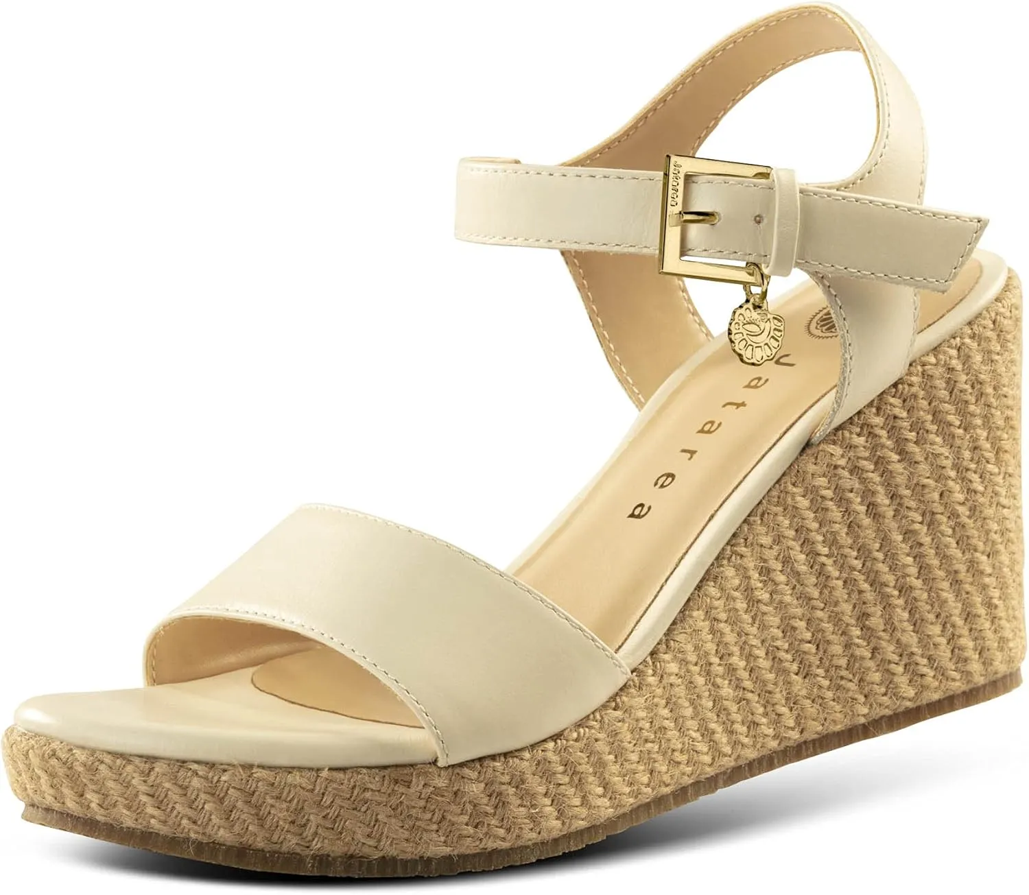 JATAREA Leather Wedge Sandals for Women | Women's Sandals Perfect for Summer
