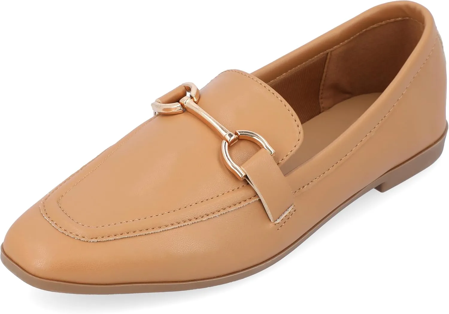 Journee Collection Womens Mizza Faux Leather Slip On Loafers