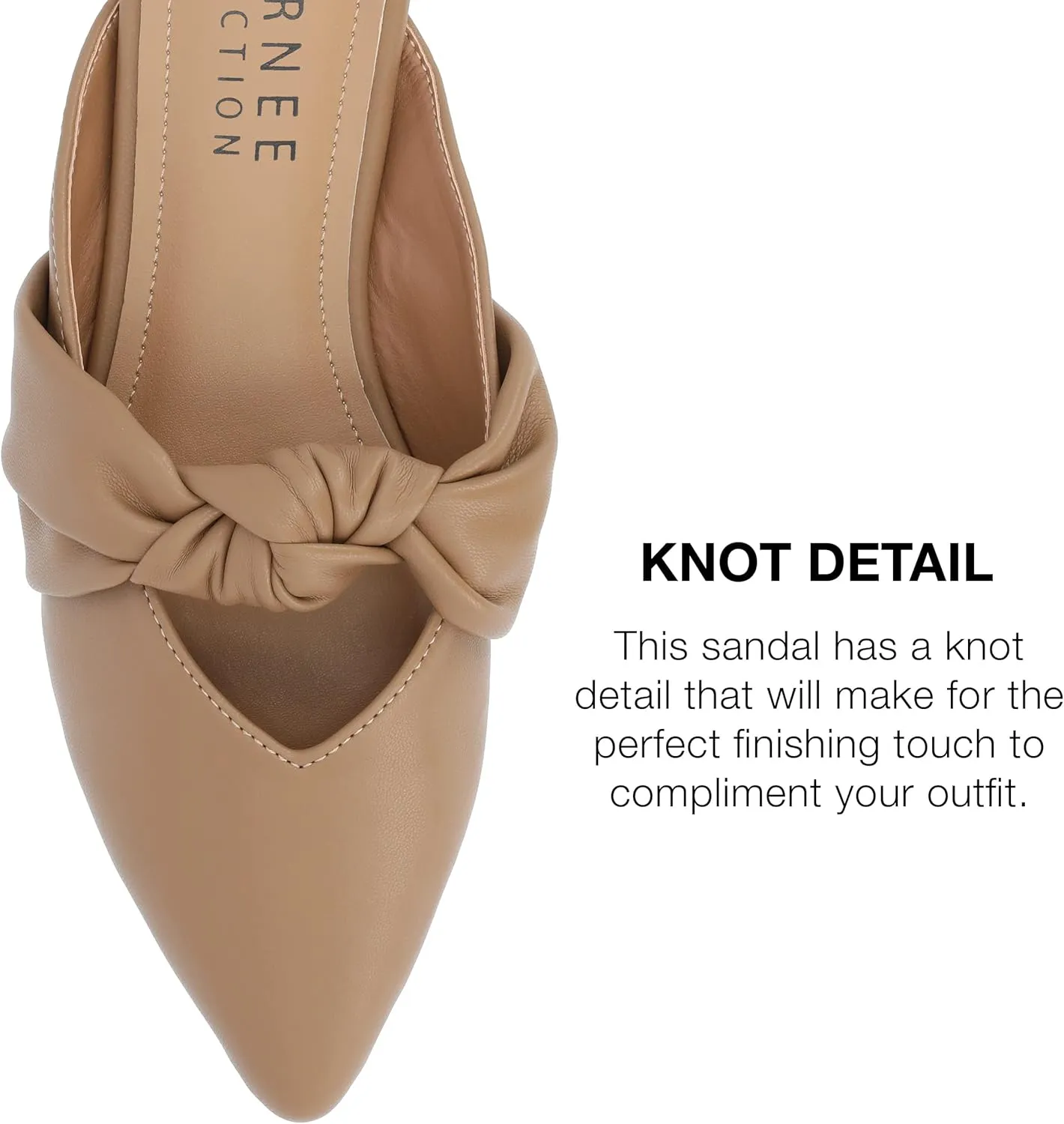 Journee Collection Womens Salinn Faux Leather Pointed Toe Mules