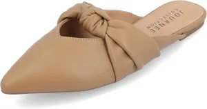 Journee Collection Womens Salinn Faux Leather Pointed Toe Mules