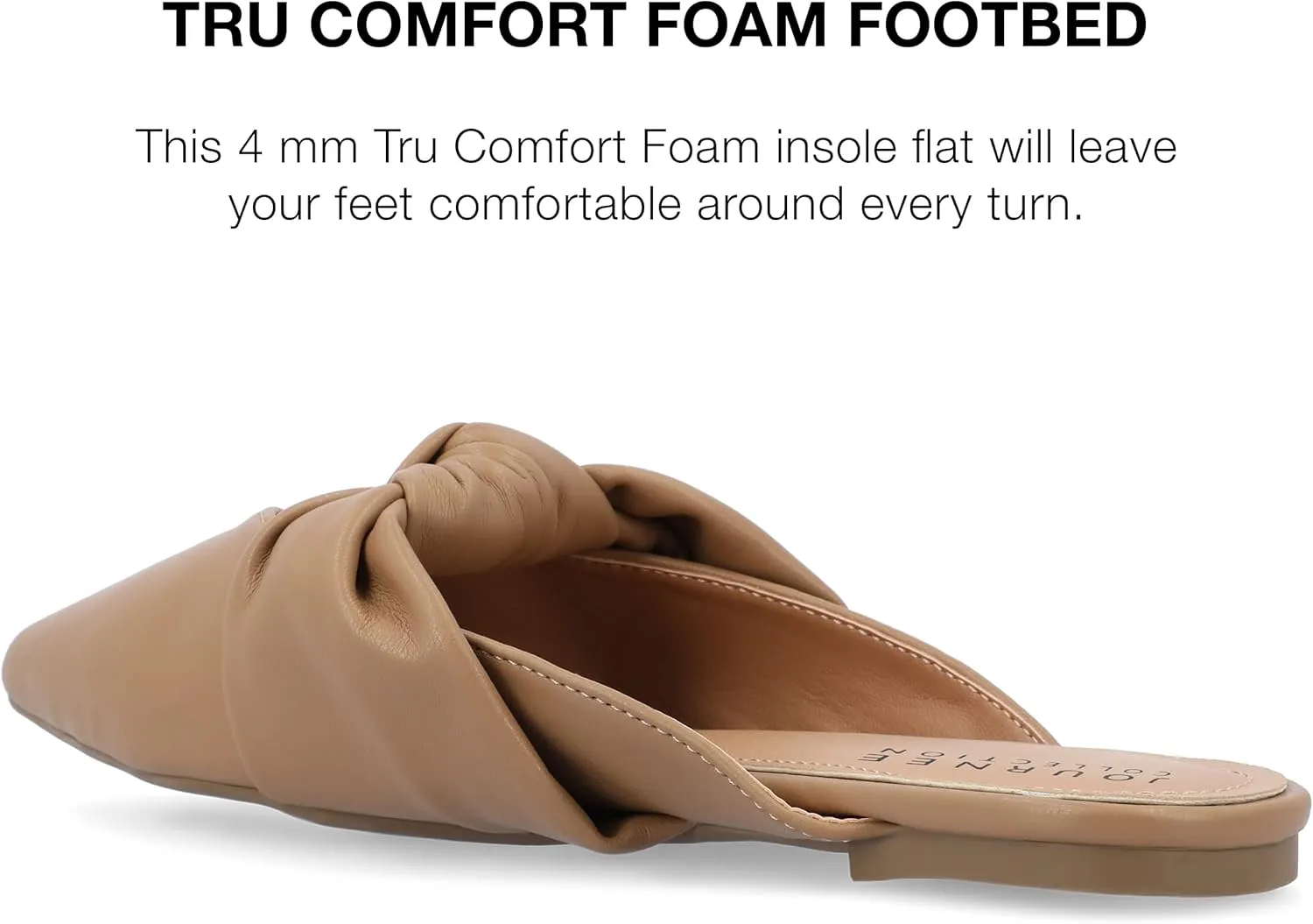 Journee Collection Womens Salinn Faux Leather Pointed Toe Mules