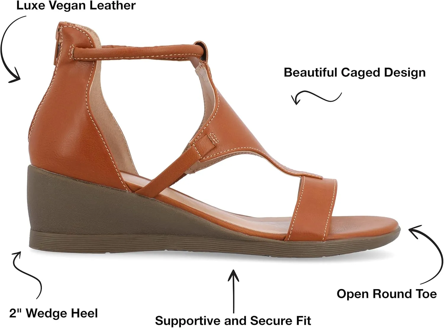 Journee Collection Women's Trayle Wedge Sandals
