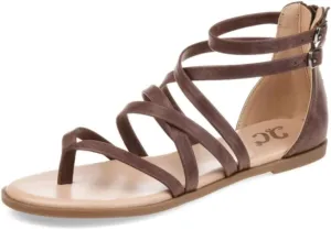 Journee Womens Zailie Tru Comfort Foam Flat Sandals