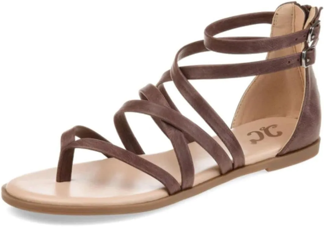 Journee Womens Zailie Tru Comfort Foam Flat Sandals