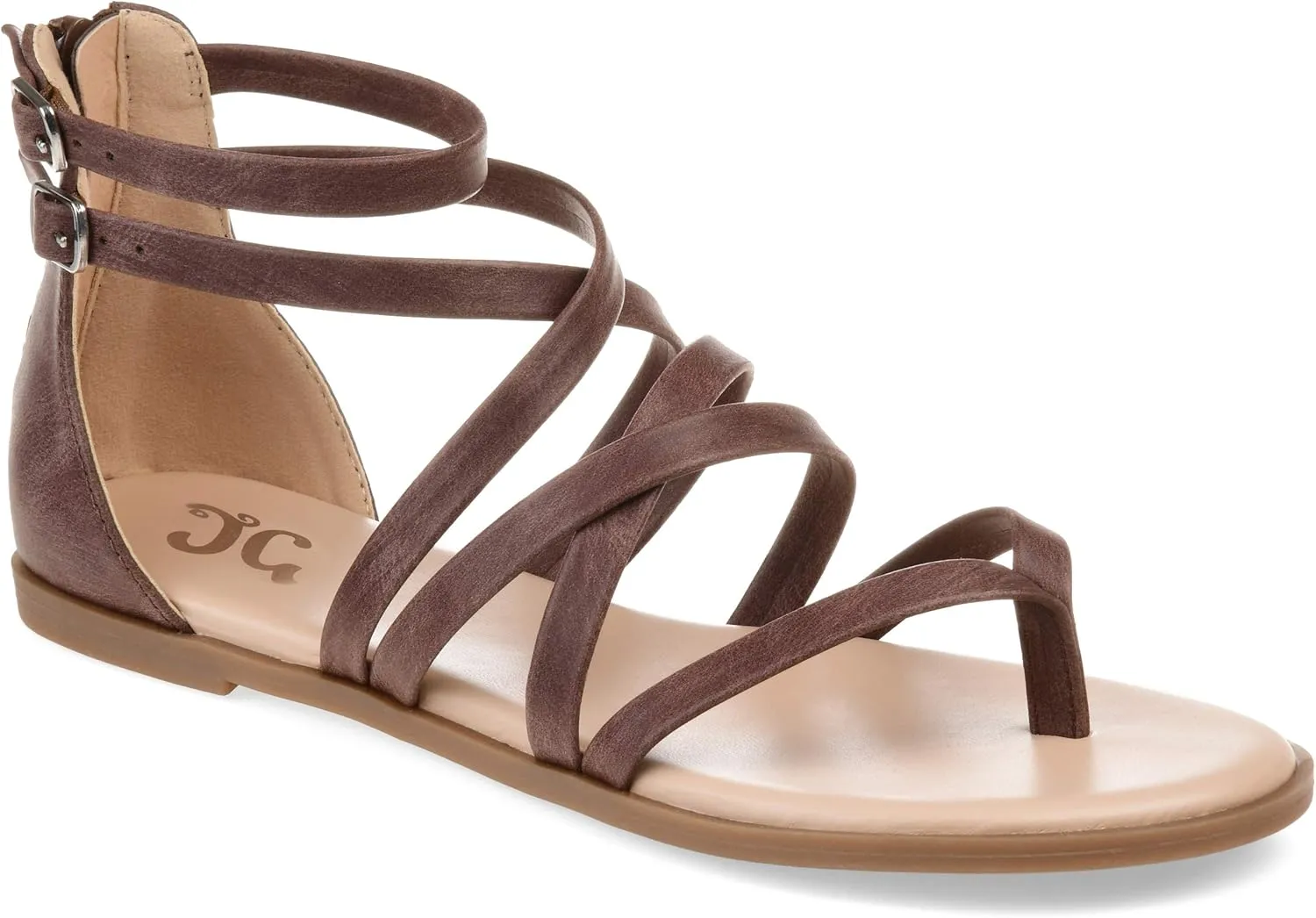 Journee Womens Zailie Tru Comfort Foam Flat Sandals