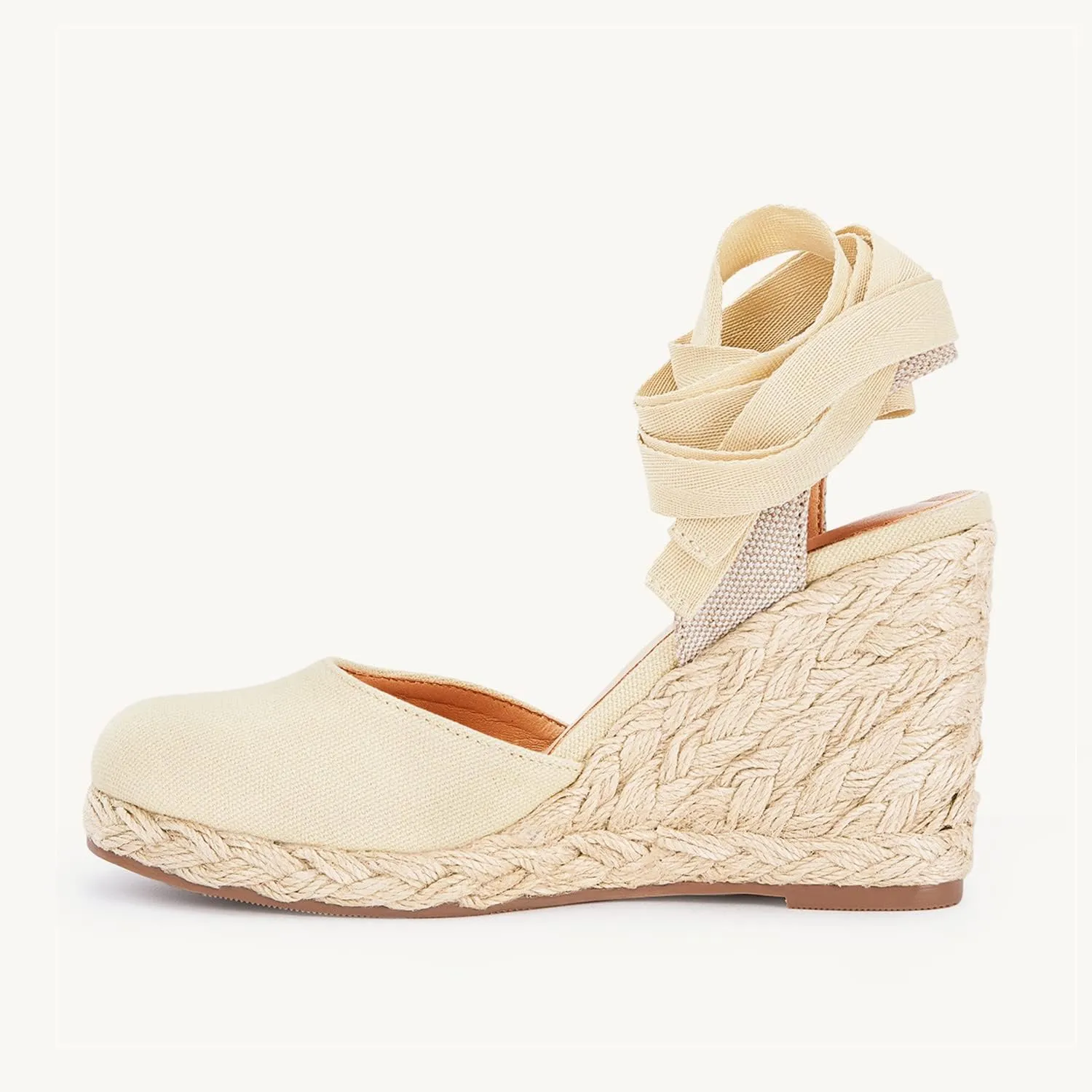Juliet Holy Womens Lace up Espadrilles Closed Toe Wedges Sandals Strappy Slingback Platform Heels