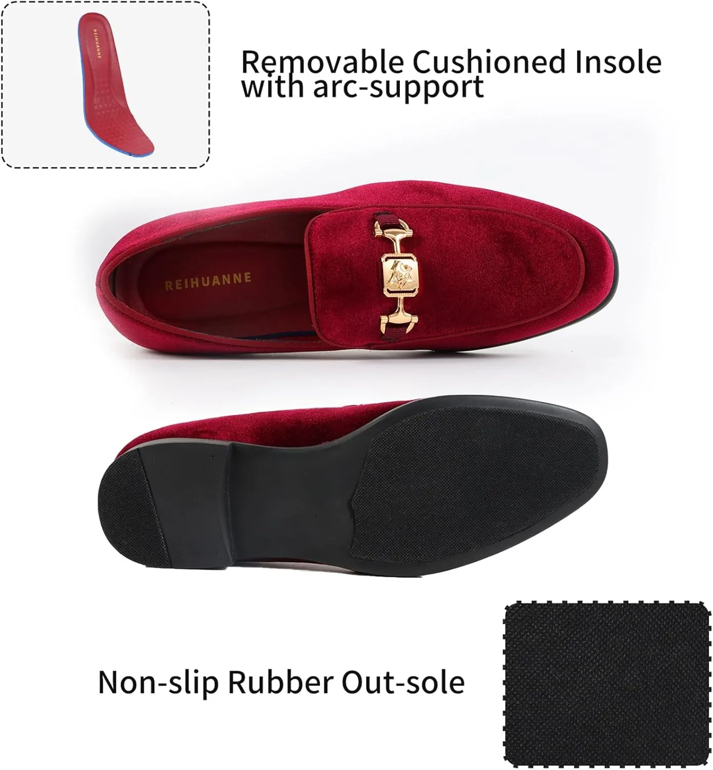 Men's Penny Slip-on Velvet Loafer Luxury Suede Tuxedo Dress Shoes Fancy Smoking Slipper Party Prom Wedding Shoes Comfortable Lightweight