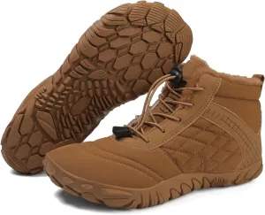 Mens Wide Shoes Toe Box Winter Cross Trainer Minimalist Anti Skid Shoes for Women Cotton Boots Sneakers Outdoor Ankle Boots Brown Black Green White