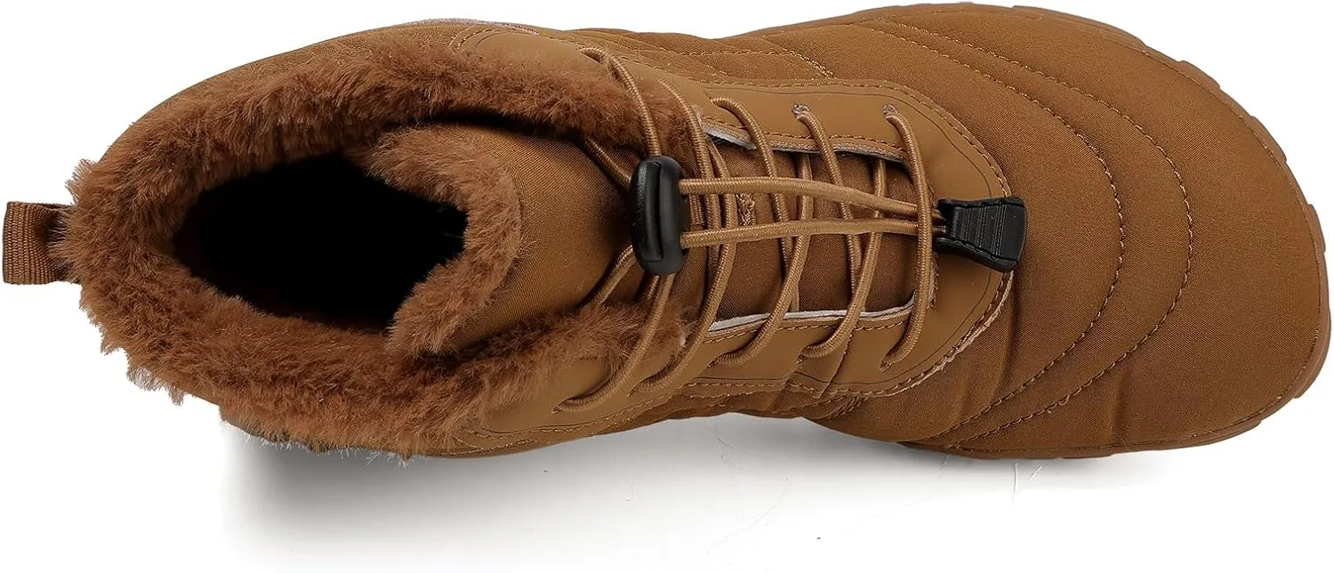 Mens Wide Shoes Toe Box Winter Cross Trainer Minimalist Anti Skid Shoes for Women Cotton Boots Sneakers Outdoor Ankle Boots Brown Black Green White
