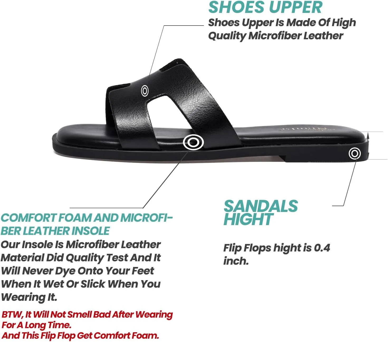 NianEr Womens Microfiber Leather Comfort Foam Rhinestone Glitter Sparkly Dress Flip Flop Sandals Summer Cute Flat Slides