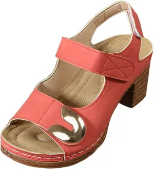 Orthopedic Sandals for Women 2025 Low Wedge Heels Open Toe Slingback Outdoor Slides Sandals Hook and Loop Closure Available Shoes Slip On Indoor Outdoor