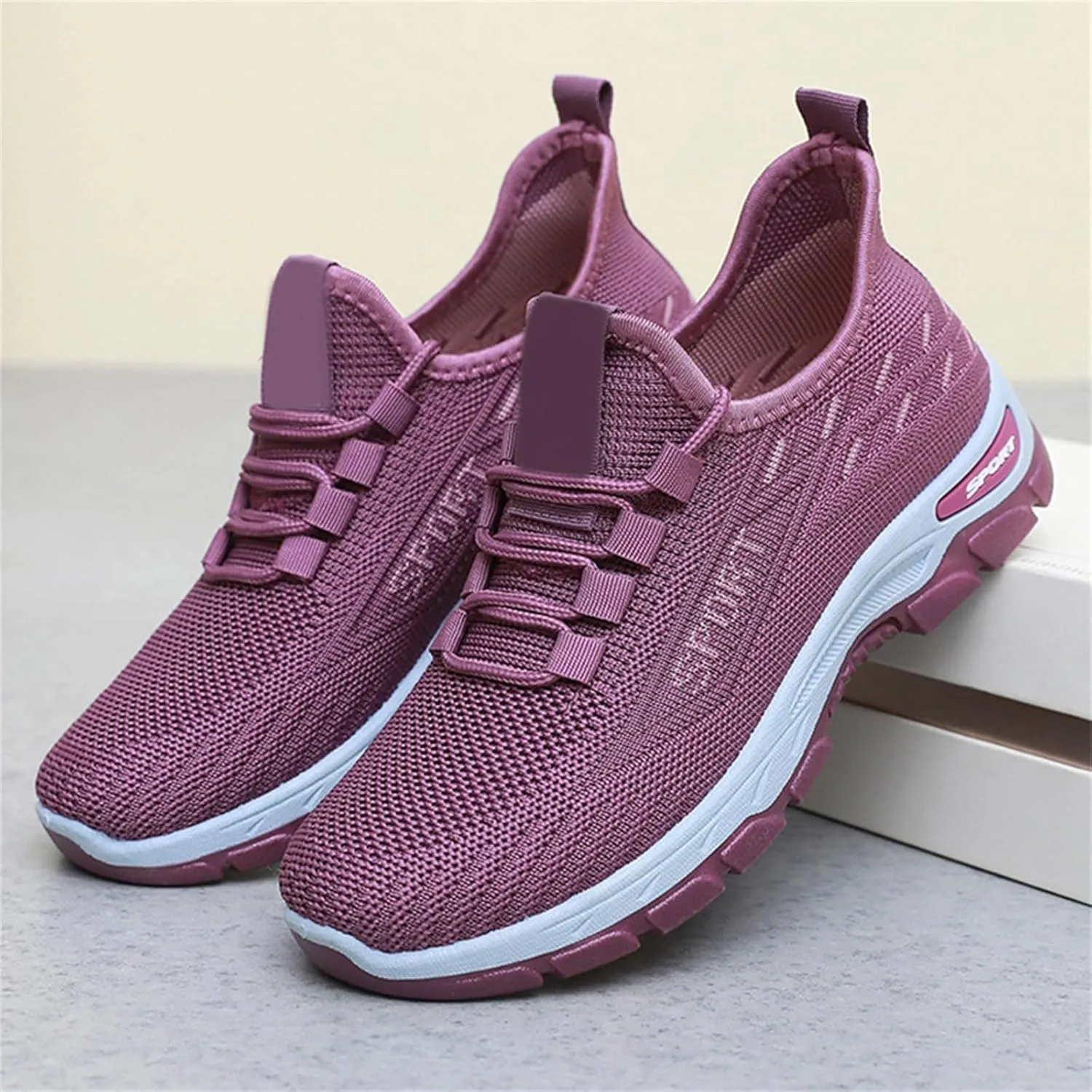 Orthopedic Shoes Arch Support Wide Toe Box Sneakers Slip On Mesh Breathable Walking Sneakers Non-Slip Gym Tennis Athletic Workout Trainer Comfortable Diabetes Shoes