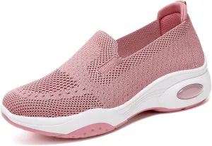 Padgene Women Walking Shoes Sock Sneakers Slip-On Breathable Mesh Trainers Women's Comfortable Casual Ladies Air Cushion Athletic Shoes Running Jogging Shoes