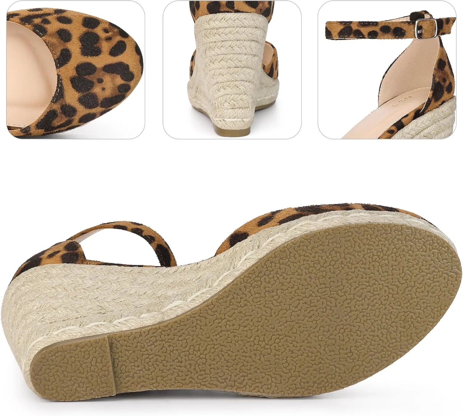 Perphy Platform Espadrilles Closed Toe Wedge Heel Sandals Wedges for Women