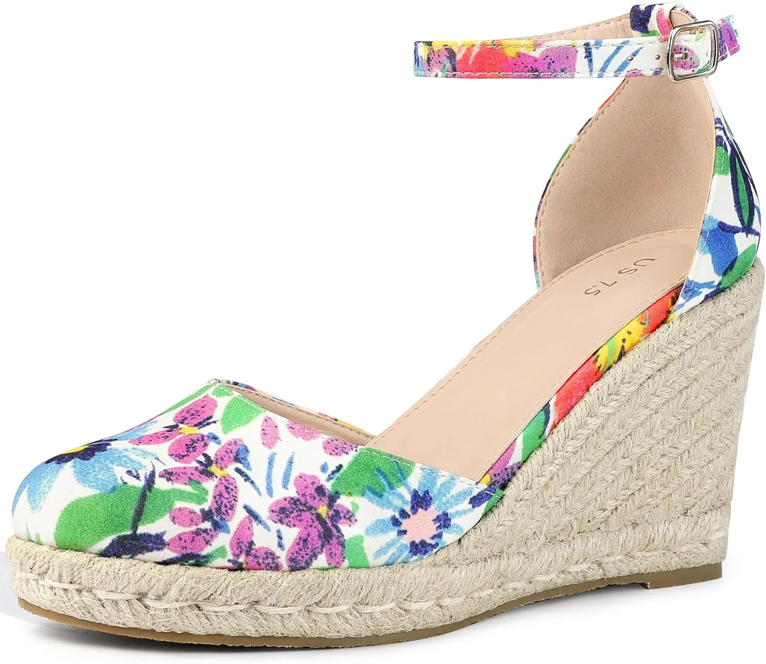 Perphy Platform Espadrilles Closed Toe Wedge Heel Sandals Wedges for Women