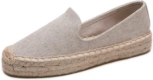Solid Color Women's Flat Espadrilles - Slip on Canvas Shoes for Women, Comfortable and Breathable Loafers for Women, Suitable for Pants, Skirts, Dresses