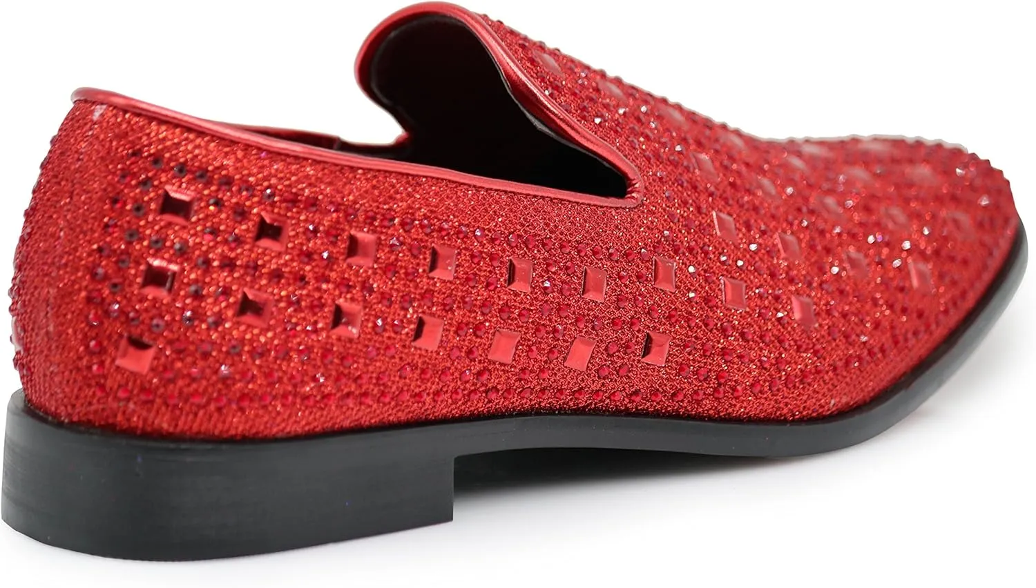 SPK11 Men's Vintage Fashion Rhinestone Designer Dress Loafers Slip On Shoes Classic Tuxedo Dress Shoes