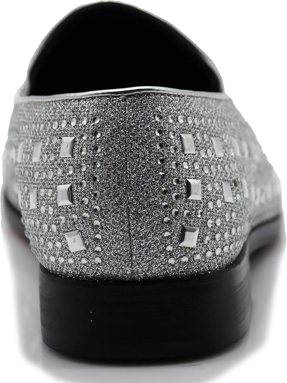 SPK11 Men's Vintage Fashion Rhinestone Designer Dress Loafers Slip On Shoes Classic Tuxedo Dress Shoes
