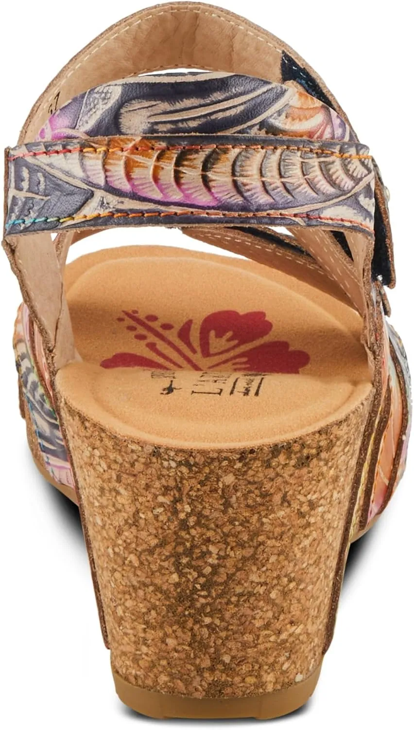 Spring Step L'Artiste Bonvoyage Wedge Sandals for Women - Hand Painted Ladies Platform Sandals - Women's Espadrille sandals for Beaches, Parks, Meadows