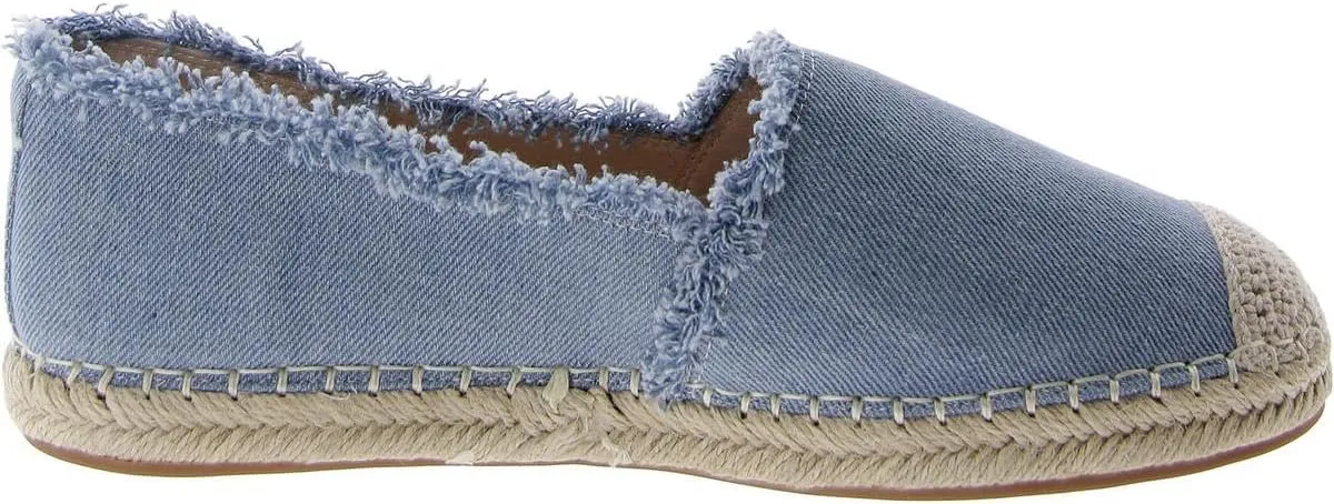 Steve Madden Womens Taboo Denim Slip On Espadrilles