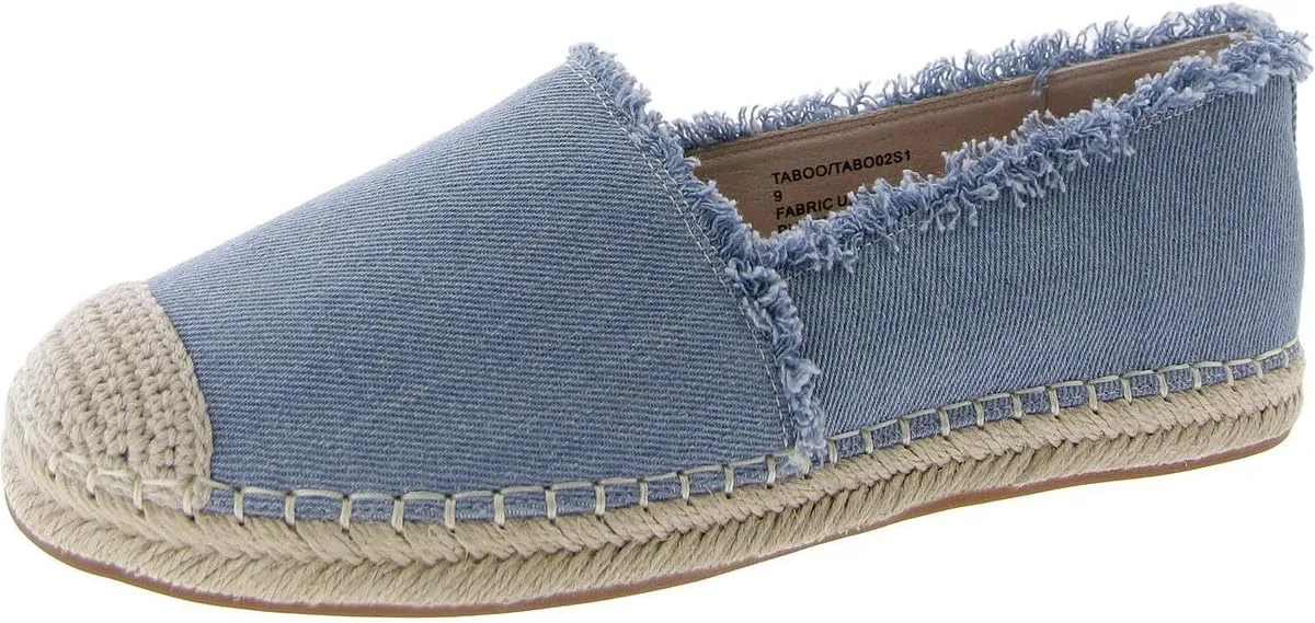 Steve Madden Womens Taboo Denim Slip On Espadrilles