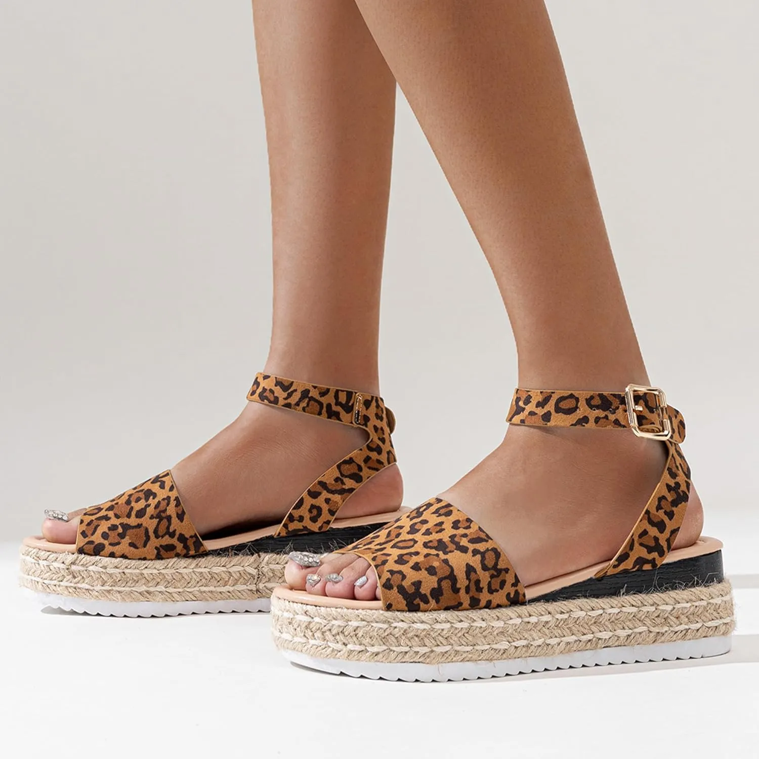 Vepose Women's 400A Platform Wedge Sandals, Summer Espadrilles Sandals with Ankle Strap