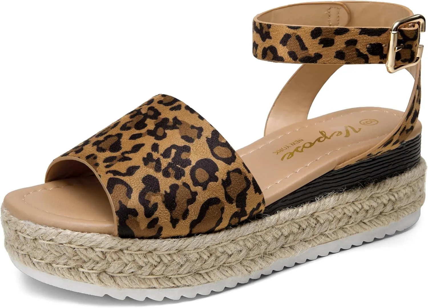 Vepose Women's 400A Platform Wedge Sandals, Summer Espadrilles Sandals with Ankle Strap