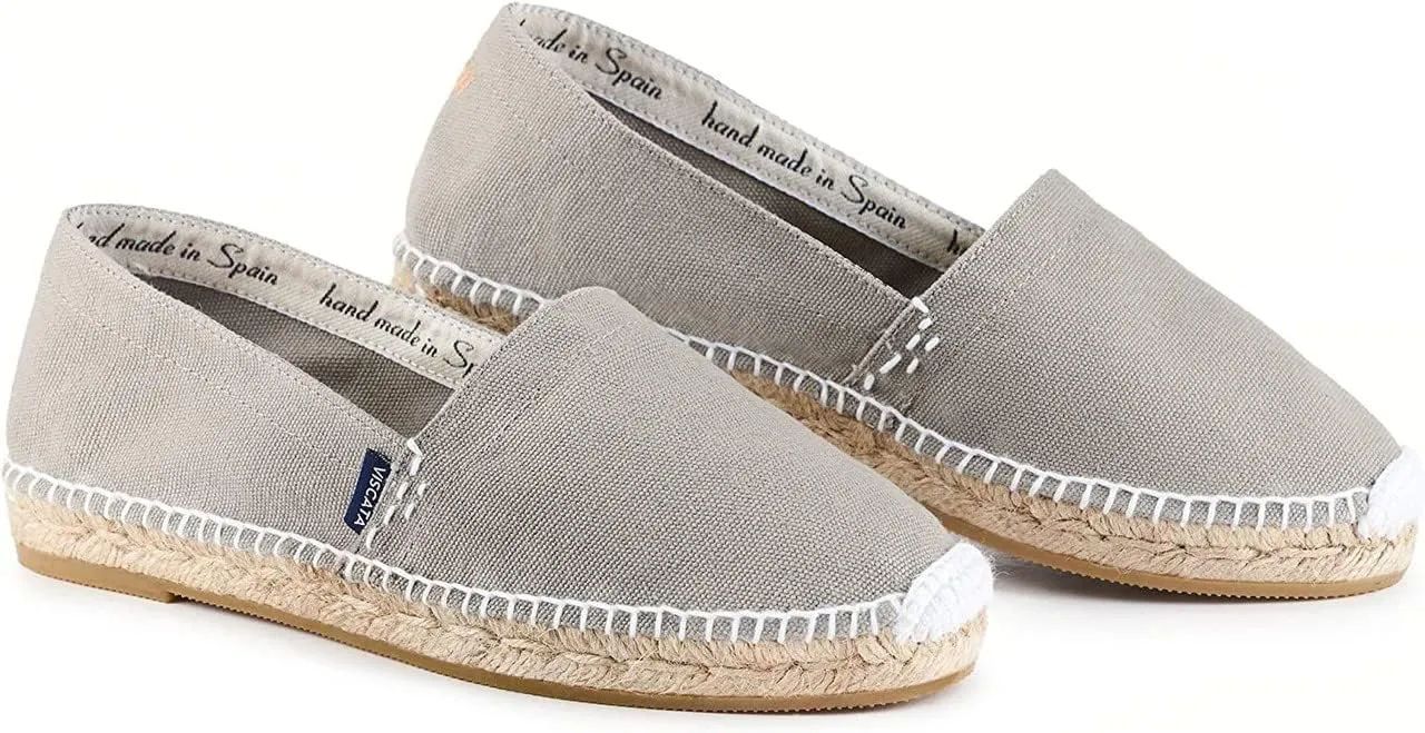 VISCATA Begur Canvas Slip On Espadrilles Handmade 2 ½” Heel Men's Espadrilles with Breathable Cotton Canvas and 100% Natural Jute Insole for All Casual Occasions