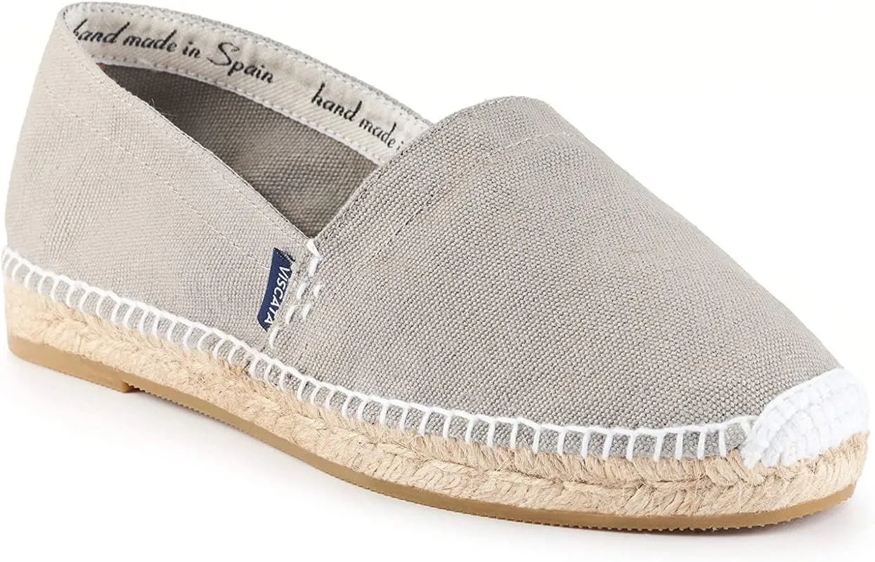 VISCATA Begur Canvas Slip On Espadrilles Handmade 2 ½” Heel Men's Espadrilles with Breathable Cotton Canvas and 100% Natural Jute Insole for All Casual Occasions