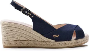 Viscata Llansa Canvas Wedge with Elegant Buckle Flattering 2 ½” Slingback Heel Women's Sandals with Breathable Organic Cotton Canvas and 100% Natural Jute Midsole for all Casual Occasions